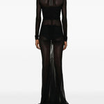 Abito maxi temple in nero Rick owens - donna 