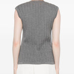 Gilet in maglia con bottoni in grigio Golden goose - donna 