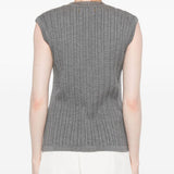 Gilet in maglia con bottoni in grigio Golden goose - donna 