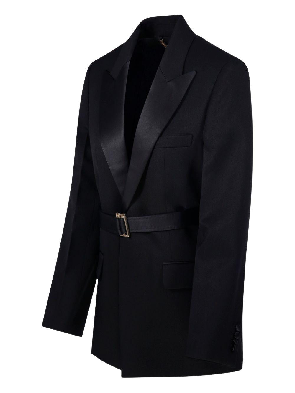 Blazer con cintura in nero Victoria beckham - donna 