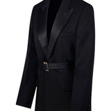Blazer con cintura in nero Victoria beckham - donna 