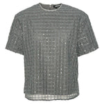 T-shirt con decorazione in grigio Rotate - donna 