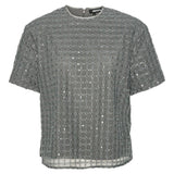 T-shirt con decorazione in grigio Rotate - donna 