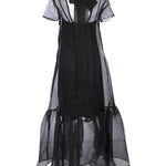 Abito lungo calluna in nero staud - donna 