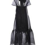 Abito lungo calluna in nero staud - donna 