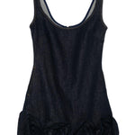 Abito corto navy con applicazione floreale Self-Portrait - donna 