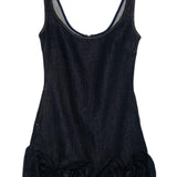 Abito corto navy con applicazione floreale Self-Portrait - donna 