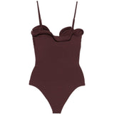 Costume da bagno con dettaglio fiori in bordeaux Magda butrym - donna 