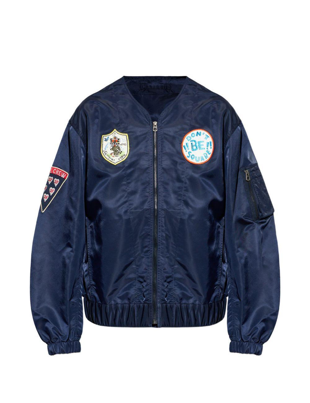 Bomber con applicazioni logo in blu Kenzo - uomo 