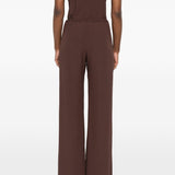 Pantaloni con inserti laterali in marrone Forte Forte - donna 