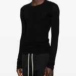 T-shirt a maniche lunghe in nero Rick owens - uomo 