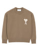 Brown Ami Paris Crewneck Sweater - Men