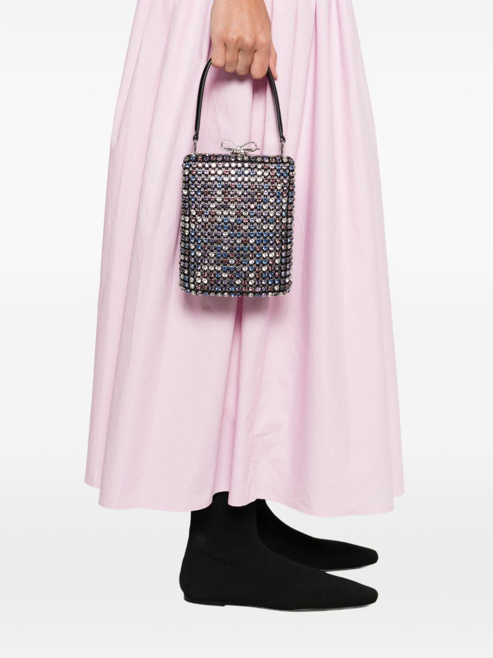 Borsa mini con cristalli in nero Self-Portrait - donna 