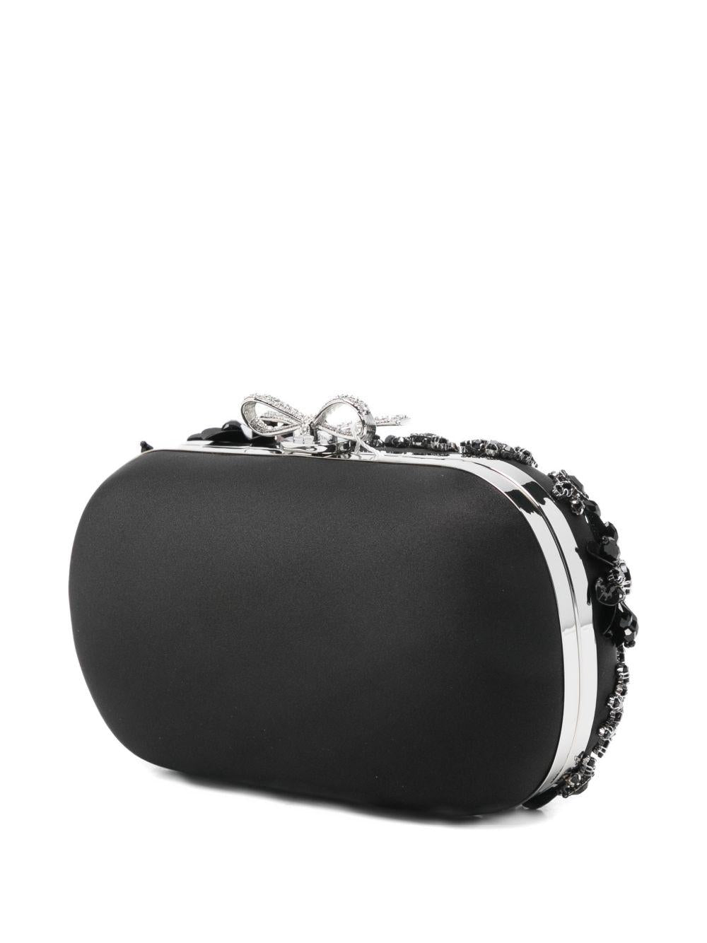 Clutch con decorazione in nero Self-Portrait - donna 