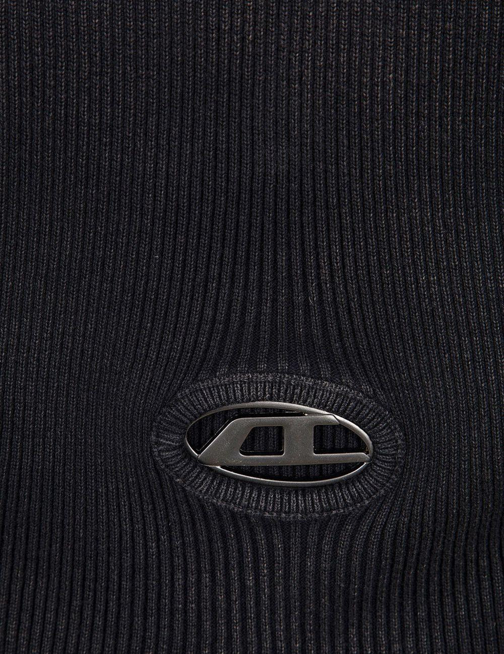Top a coste in nero Diesel - donna 