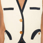 Gilet con profili a contrasto in beige Blazé milano - donna 
