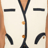 Gilet con profili a contrasto in beige Blazé milano - donna 