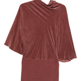 Top drappeggiato effetto velluto in rosa Rick owens - donna 