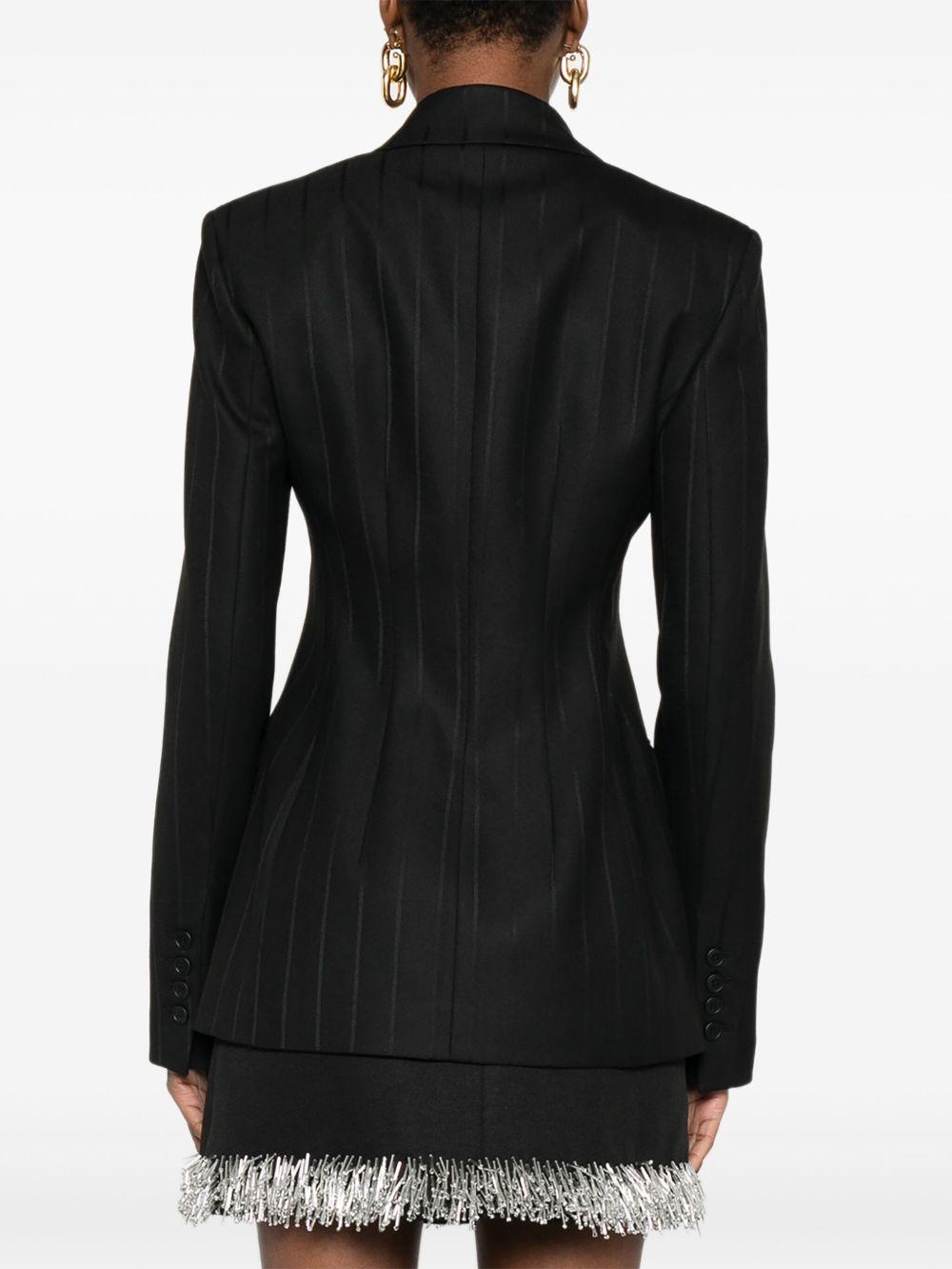 Giacca doppiopetto gessata in nero The andamane - donna 