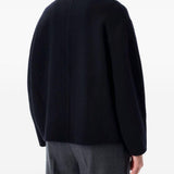 Giacca Windsor  in lana blu navy 