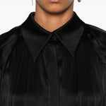 Camicia plissettata in nero Alberta Ferretti - donna 