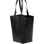 Borsa shopping 24.7 in pelle in nero Golden goose - donna 