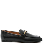 Mocassini in pelle con barra metallica in nero Tod's - donna 