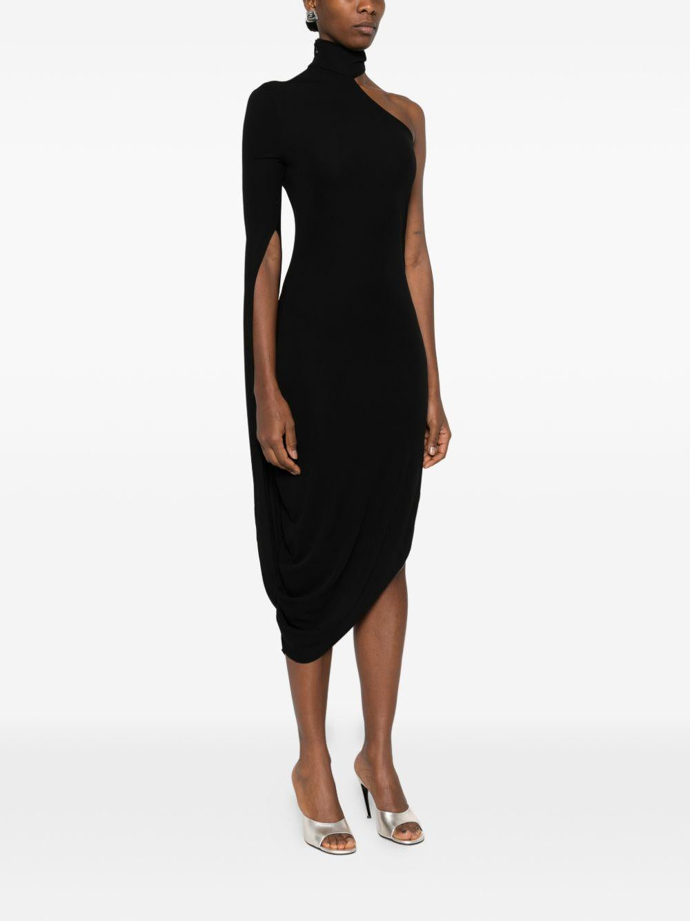 Abito midi monospala in nero Alexander wang  - donna 