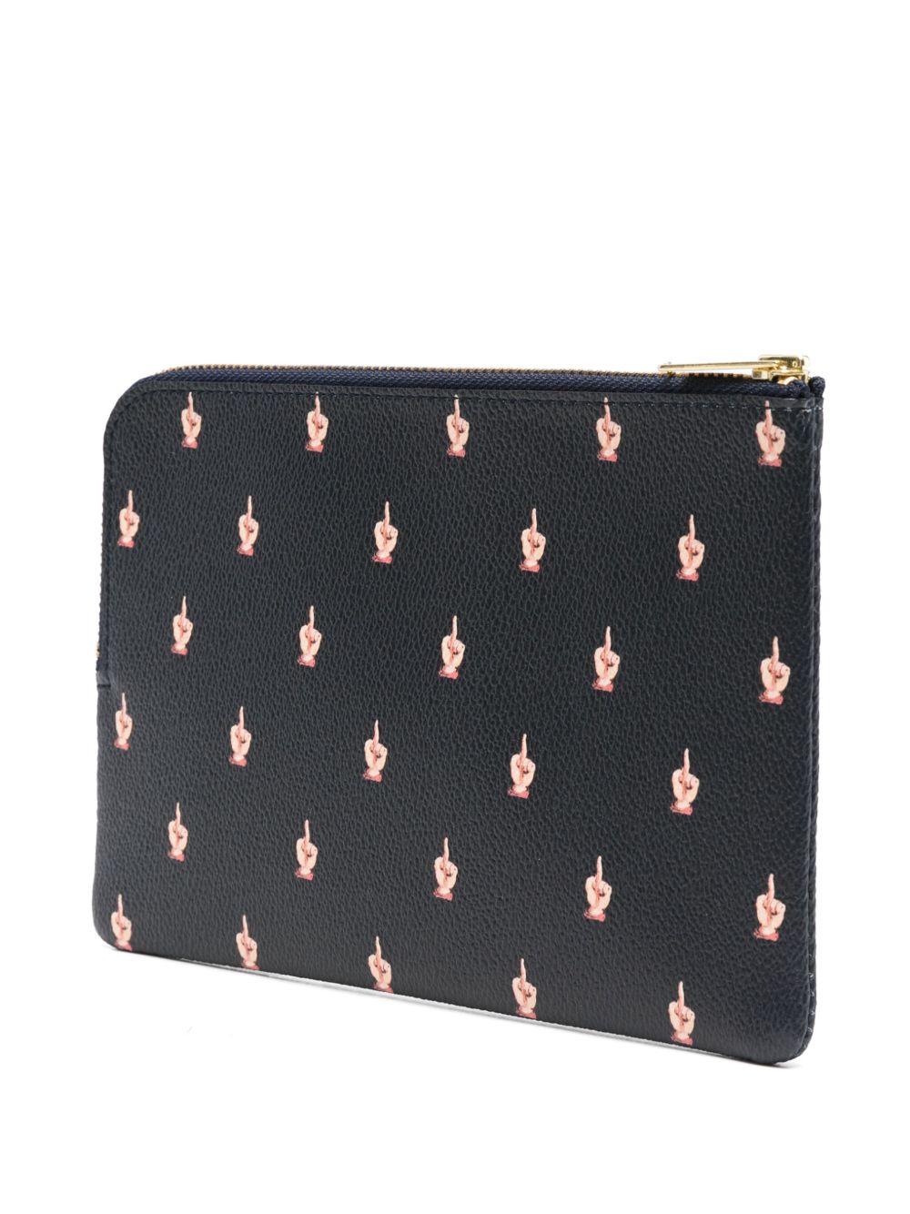 Clutch con stampa in blu Undercover - unisex 