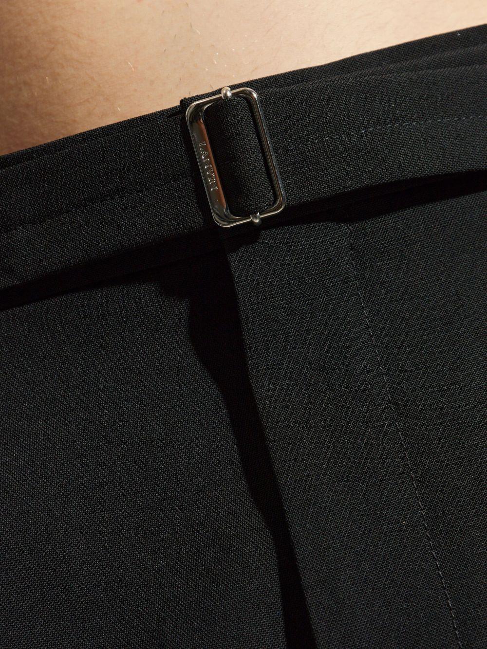 Shorts in lana vergine in nero Lanvin - donna 