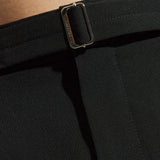 Shorts in lana vergine in nero Lanvin - donna 