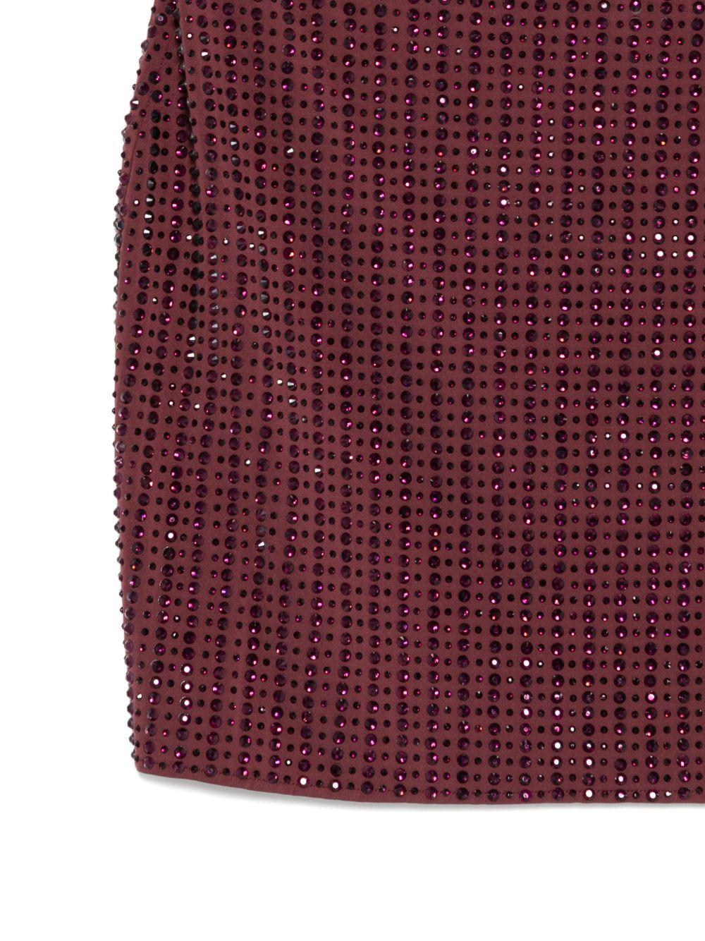 Minigonna con cristalli in bordeaux Venuja - donna 