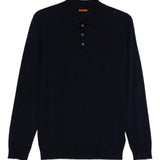 Polo a maniche lunghe in blu navy Barena - uomo 