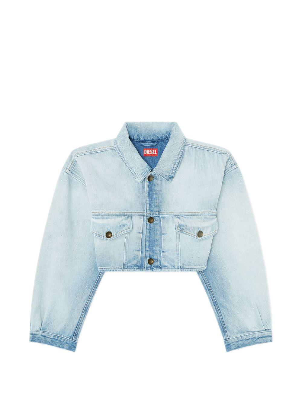 Giacca denim crop de-malley-s in celeste Diesel - donna 