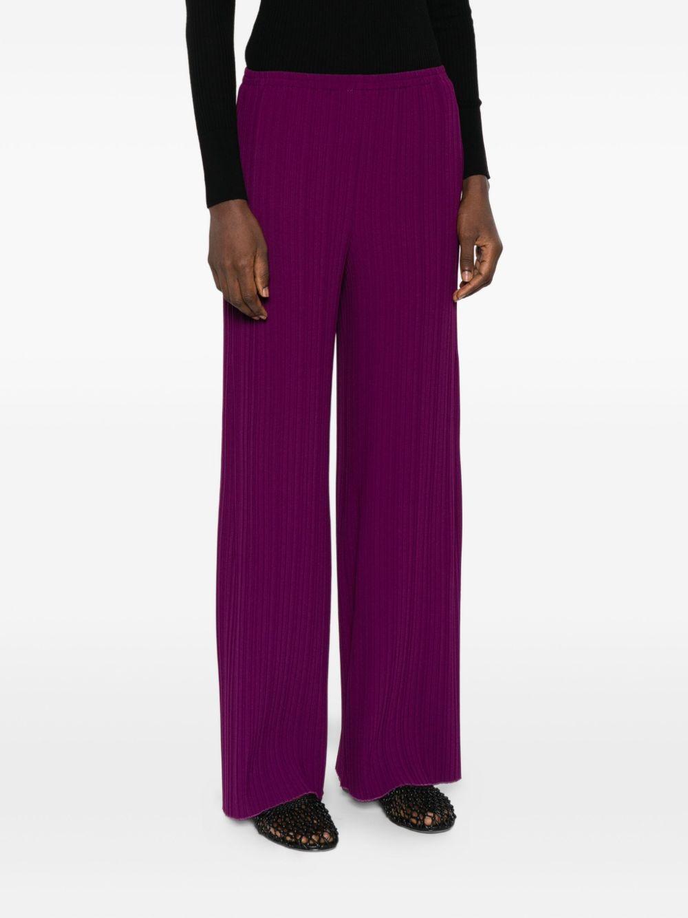 Pantaloni a gamba ampia in viola Forte forte - donna 
