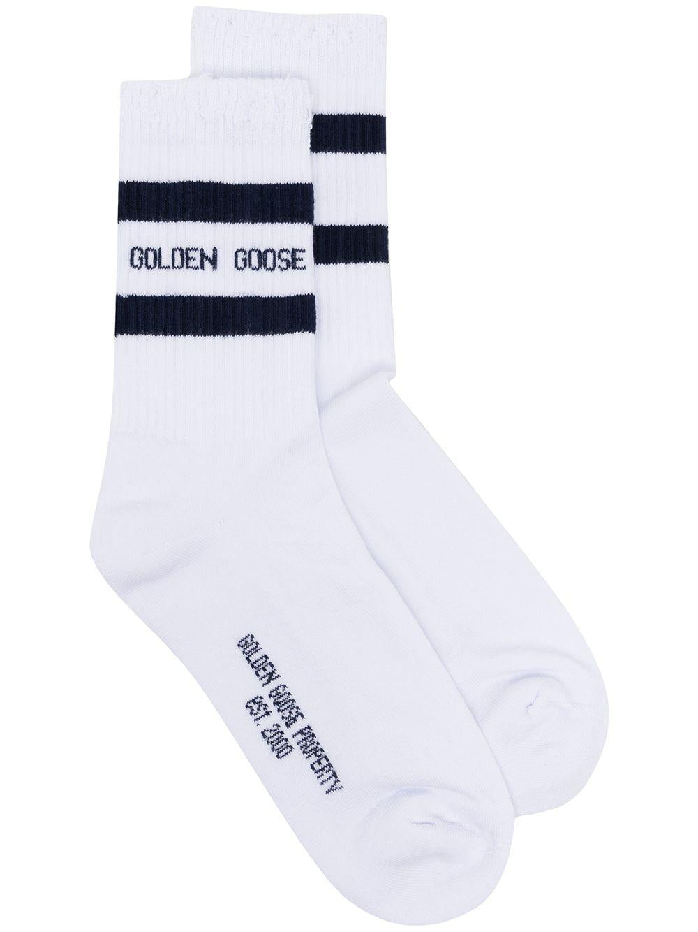 Calzini a coste in bianco Golden goose - unisex 