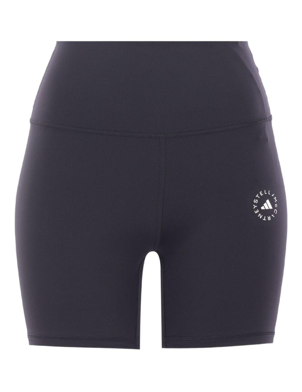 Shorts con logo in nero Adidas by Stella Mc Cartney - donna 