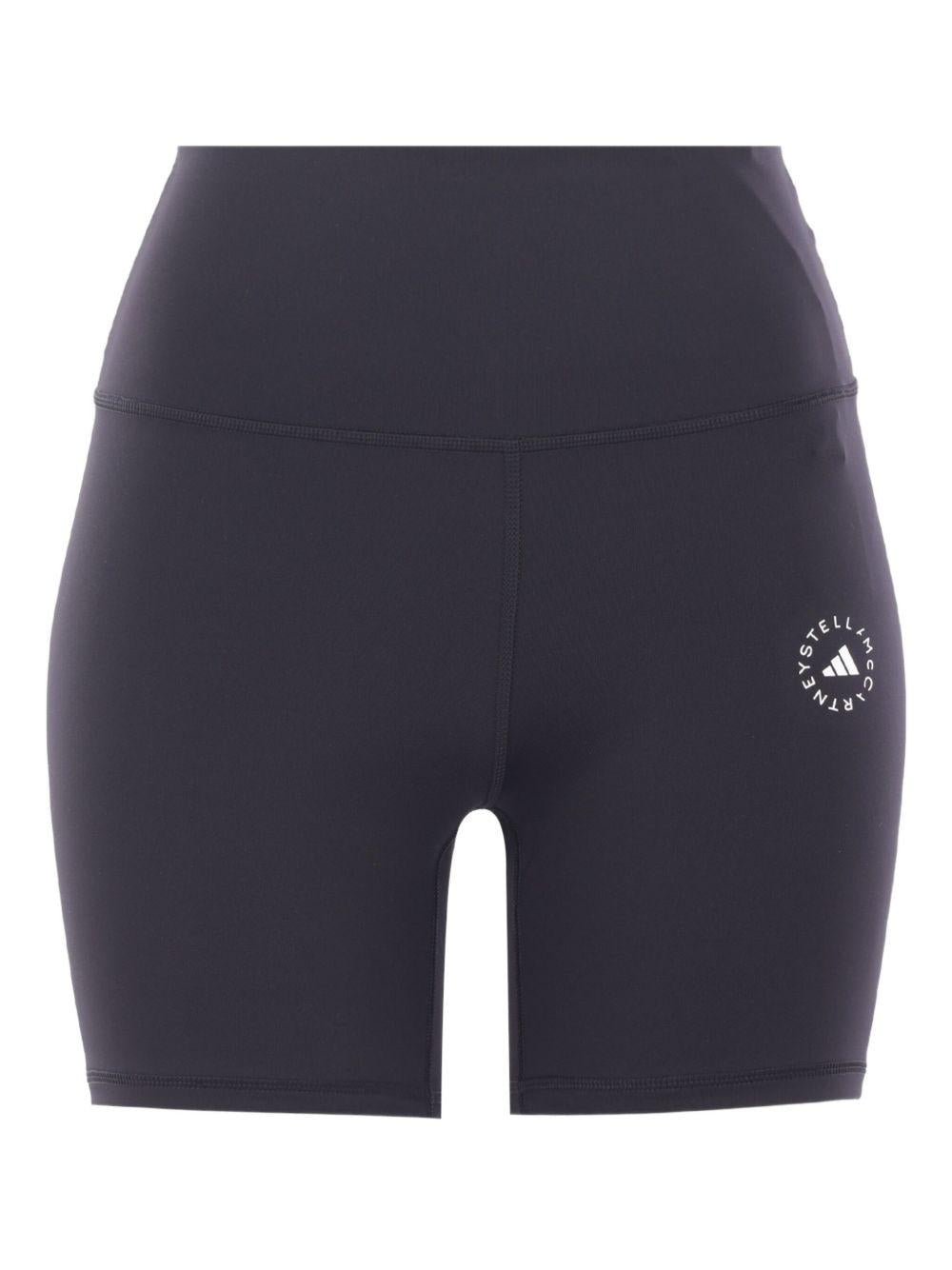 Shorts con logo in nero Adidas by Stella Mc Cartney - donna 