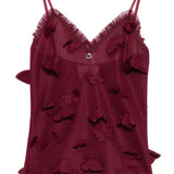Top con ricami a farfalla in bordeaux Coperni - donna 