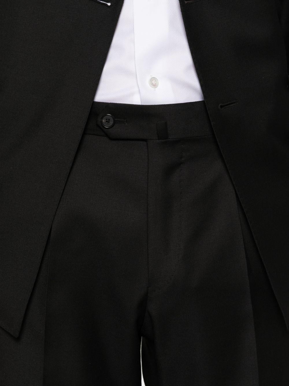 Completo doppiopetto in lana in nero Caruso - uomo 
