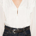 Blusa con dettaglio polsino in bianco Victoria beckham - donna 