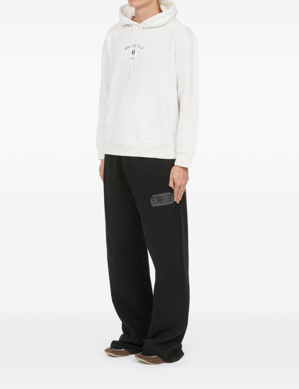 Felpa con cappuccio in bianco Mm6 maison margiela - uomo 