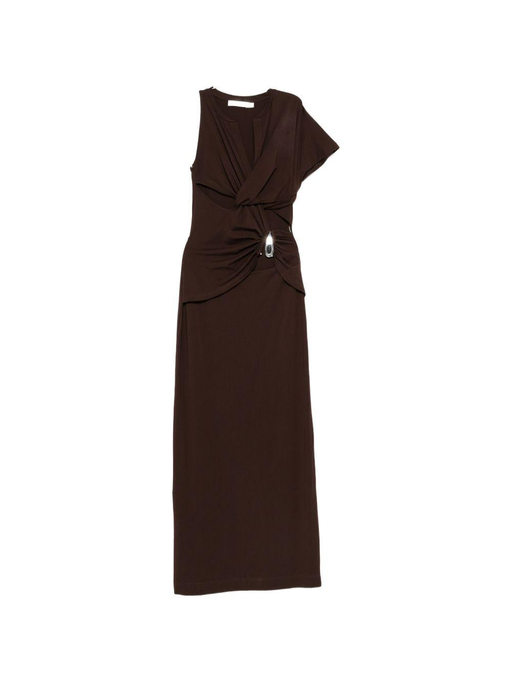 Abito con pendente in marrone Christopher Esber - donna 