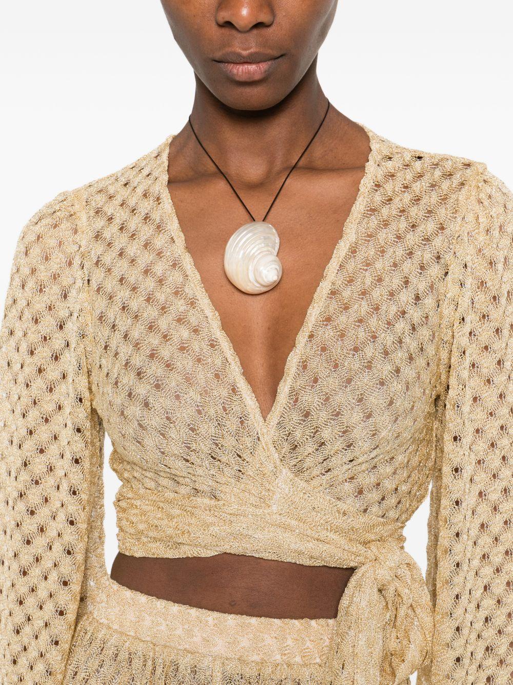 Blusa intrecciata in dorato Missoni - donna 