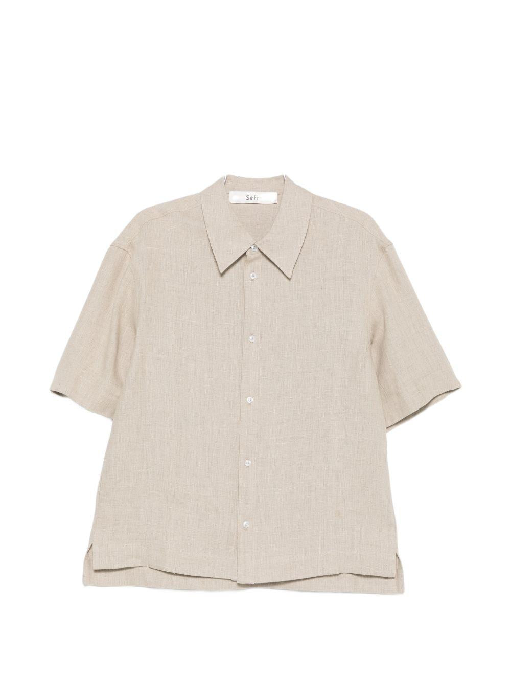 Camicia a maniche corte dao in beige Sefr - uomo 