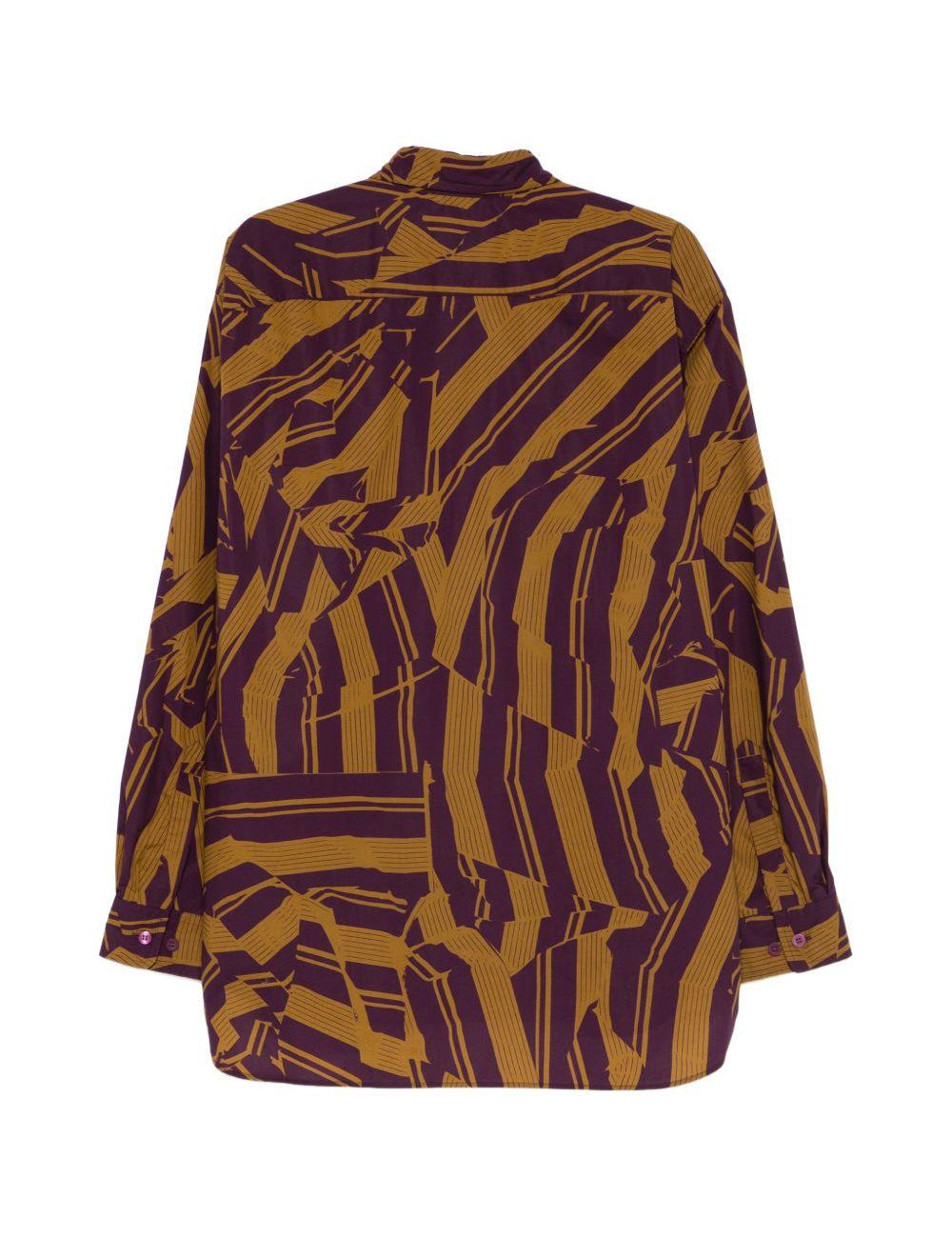 Camicia in cotone croom multicolore Dries van noten - uomo 