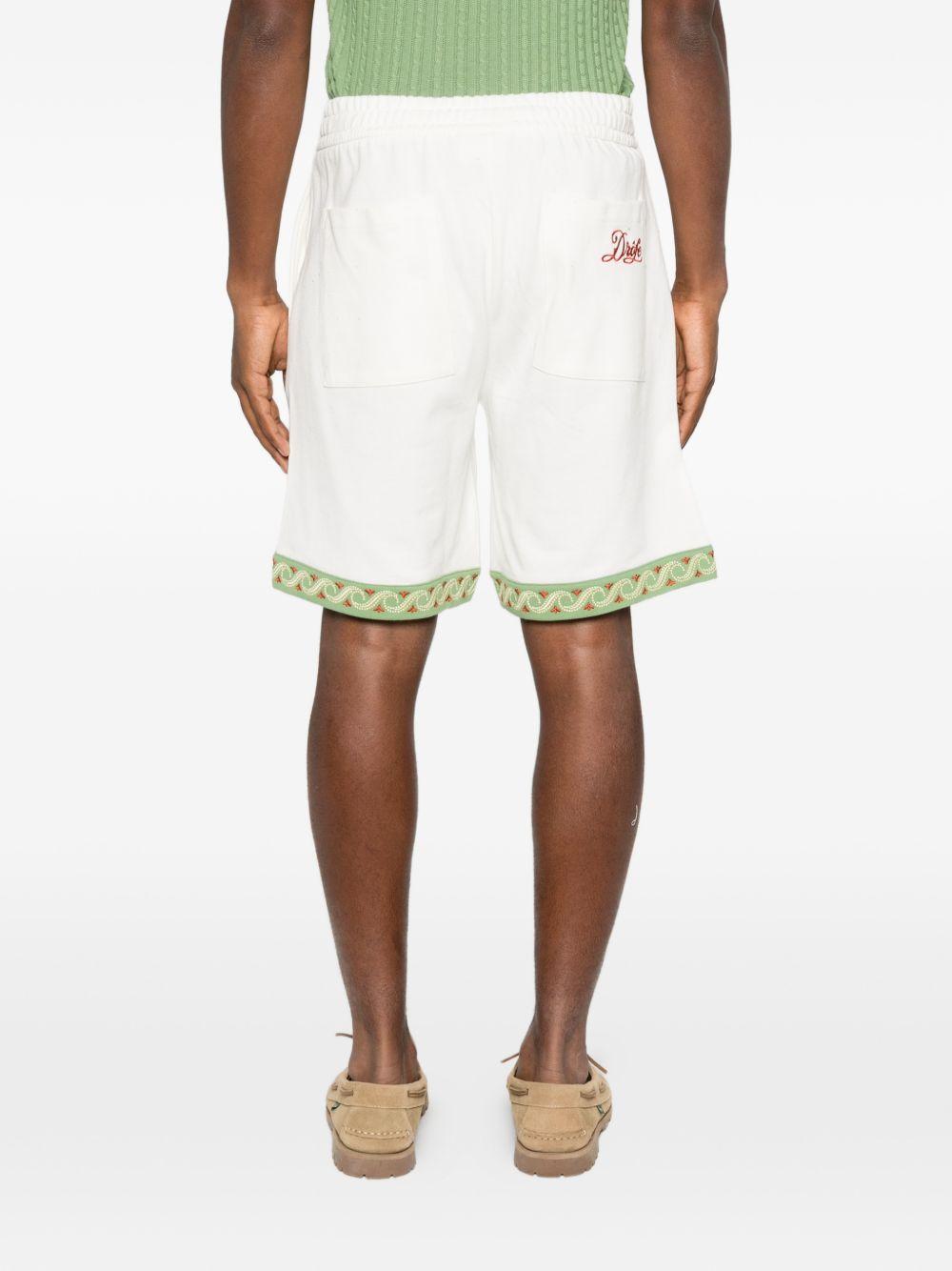 Pantaloncini con bordi ricamati in bianco Drole de monsieur - uomo 