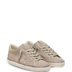 Sneakers Super-Star con glitter in beige Golden goose - donna 