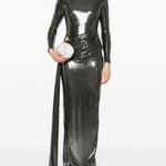 Abito maxi con paillettes in verde Alex perry - donna 