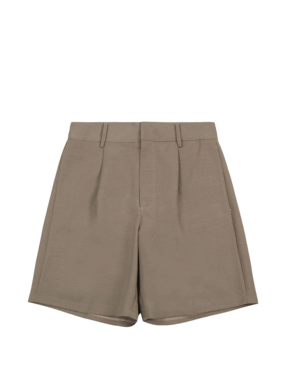 Shorts sartoriali a vita alta in marrone Entire studios - donna 